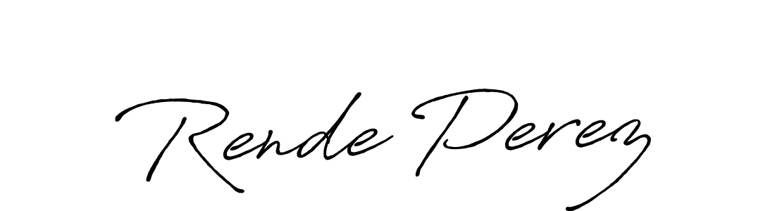 Create a beautiful signature design for name Rende Perez. With this signature (Antro_Vectra_Bolder) fonts, you can make a handwritten signature for free. Rende Perez signature style 7 images and pictures png