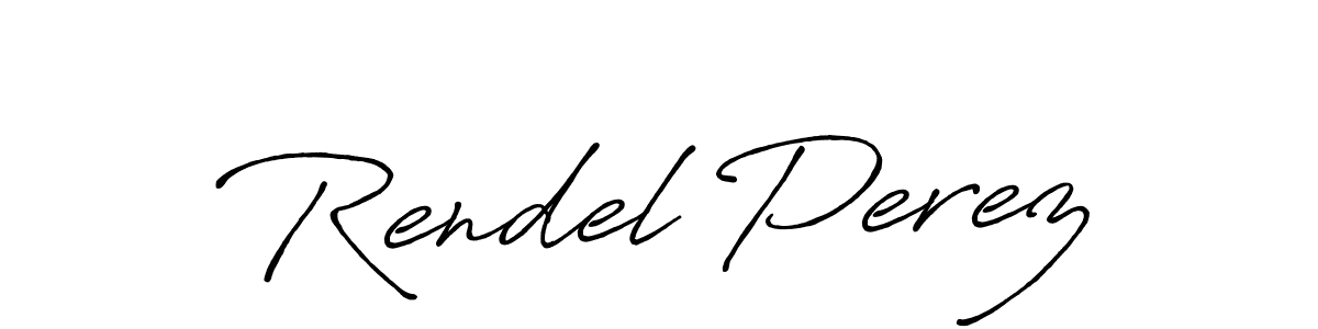Design your own signature with our free online signature maker. With this signature software, you can create a handwritten (Antro_Vectra_Bolder) signature for name Rendel Perez. Rendel Perez signature style 7 images and pictures png