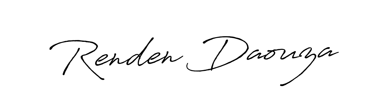 It looks lik you need a new signature style for name Renden Daouza. Design unique handwritten (Antro_Vectra_Bolder) signature with our free signature maker in just a few clicks. Renden Daouza signature style 7 images and pictures png