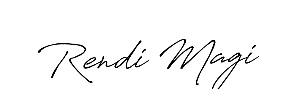 Rendi Magi stylish signature style. Best Handwritten Sign (Antro_Vectra_Bolder) for my name. Handwritten Signature Collection Ideas for my name Rendi Magi. Rendi Magi signature style 7 images and pictures png
