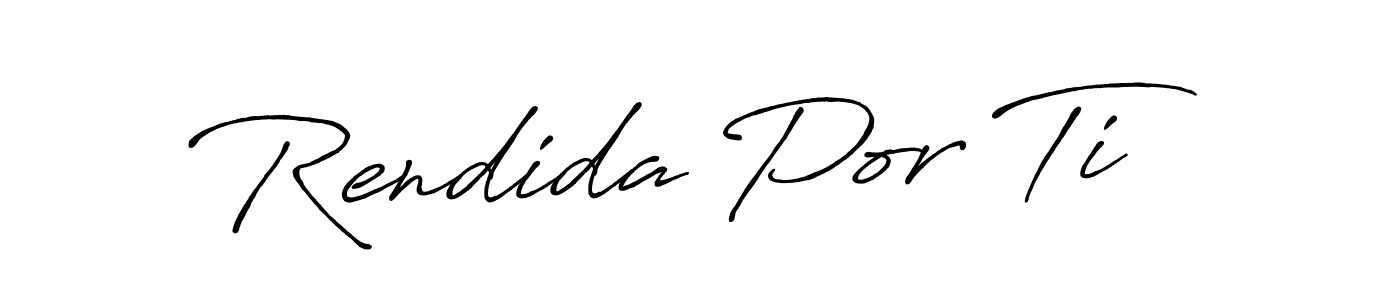 Here are the top 10 professional signature styles for the name Rendida Por Ti. These are the best autograph styles you can use for your name. Rendida Por Ti signature style 7 images and pictures png