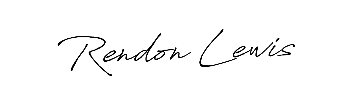 Design your own signature with our free online signature maker. With this signature software, you can create a handwritten (Antro_Vectra_Bolder) signature for name Rendon Lewis. Rendon Lewis signature style 7 images and pictures png