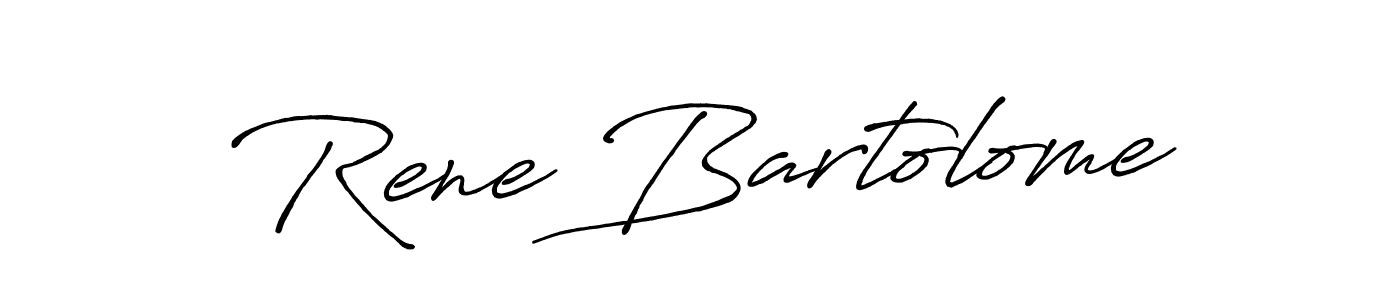 Design your own signature with our free online signature maker. With this signature software, you can create a handwritten (Antro_Vectra_Bolder) signature for name Rene Bartolome. Rene Bartolome signature style 7 images and pictures png