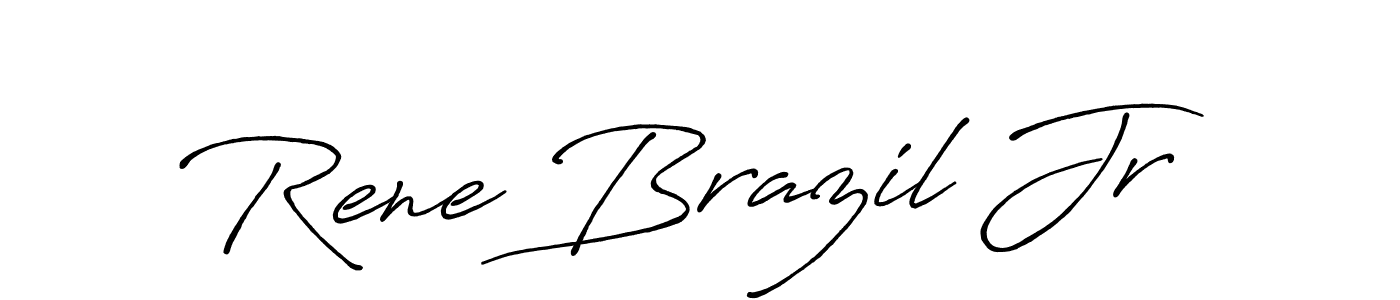 Create a beautiful signature design for name Rene Brazil Jr. With this signature (Antro_Vectra_Bolder) fonts, you can make a handwritten signature for free. Rene Brazil Jr signature style 7 images and pictures png