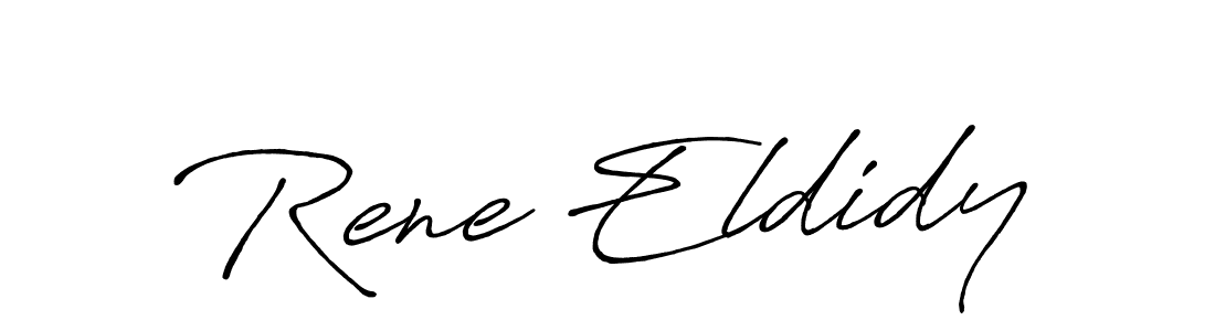 You should practise on your own different ways (Antro_Vectra_Bolder) to write your name (Rene Eldidy) in signature. don't let someone else do it for you. Rene Eldidy signature style 7 images and pictures png