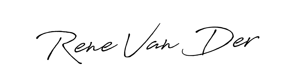 Rene Van Der stylish signature style. Best Handwritten Sign (Antro_Vectra_Bolder) for my name. Handwritten Signature Collection Ideas for my name Rene Van Der. Rene Van Der signature style 7 images and pictures png