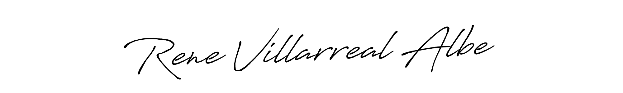 Also we have Rene Villarreal Albe name is the best signature style. Create professional handwritten signature collection using Antro_Vectra_Bolder autograph style. Rene Villarreal Albe signature style 7 images and pictures png