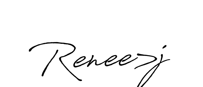 How to make Renee>j name signature. Use Antro_Vectra_Bolder style for creating short signs online. This is the latest handwritten sign. Renee>j signature style 7 images and pictures png