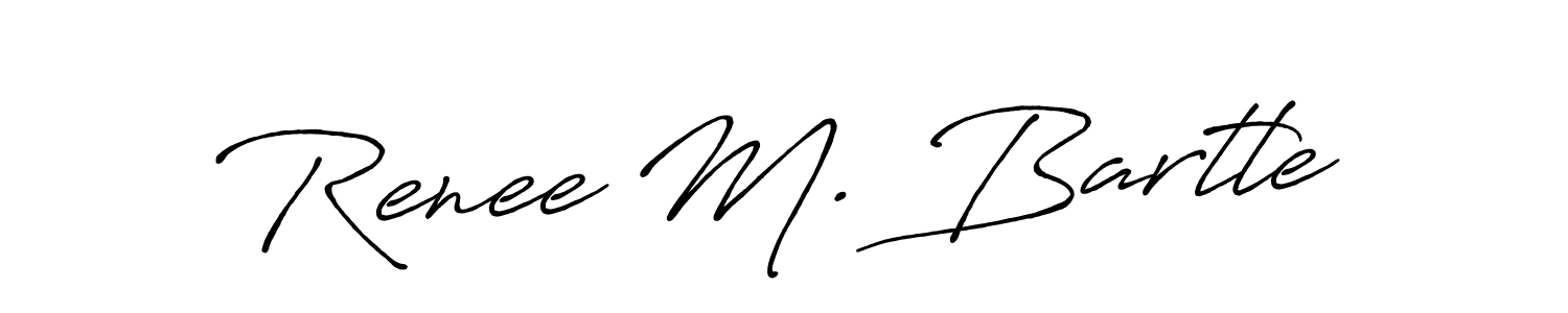 Create a beautiful signature design for name Renee M. Bartle. With this signature (Antro_Vectra_Bolder) fonts, you can make a handwritten signature for free. Renee M. Bartle signature style 7 images and pictures png