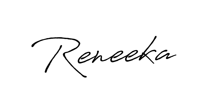 You should practise on your own different ways (Antro_Vectra_Bolder) to write your name (Reneeka) in signature. don't let someone else do it for you. Reneeka signature style 7 images and pictures png