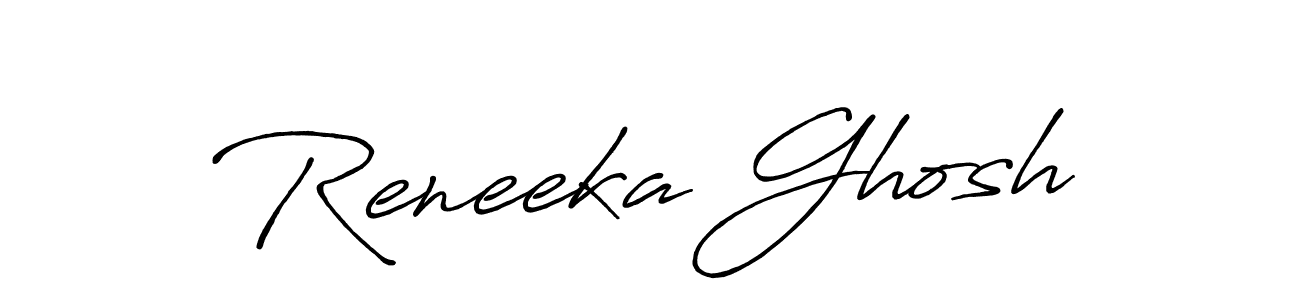 The best way (Antro_Vectra_Bolder) to make a short signature is to pick only two or three words in your name. The name Reneeka Ghosh include a total of six letters. For converting this name. Reneeka Ghosh signature style 7 images and pictures png