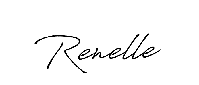 Design your own signature with our free online signature maker. With this signature software, you can create a handwritten (Antro_Vectra_Bolder) signature for name Renelle. Renelle signature style 7 images and pictures png