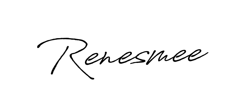 How to make Renesmee name signature. Use Antro_Vectra_Bolder style for creating short signs online. This is the latest handwritten sign. Renesmee signature style 7 images and pictures png