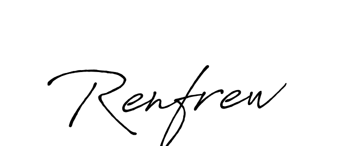 It looks lik you need a new signature style for name Renfrew. Design unique handwritten (Antro_Vectra_Bolder) signature with our free signature maker in just a few clicks. Renfrew signature style 7 images and pictures png