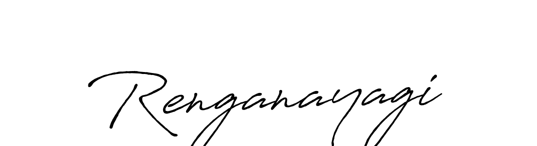 Design your own signature with our free online signature maker. With this signature software, you can create a handwritten (Antro_Vectra_Bolder) signature for name Renganayagi. Renganayagi signature style 7 images and pictures png