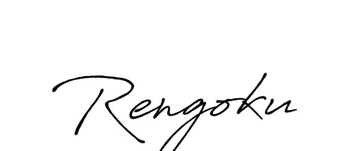 Make a beautiful signature design for name Rengoku. With this signature (Antro_Vectra_Bolder) style, you can create a handwritten signature for free. Rengoku signature style 7 images and pictures png