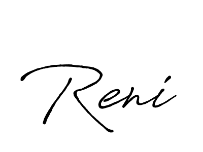 How to make Reni signature? Antro_Vectra_Bolder is a professional autograph style. Create handwritten signature for Reni name. Reni signature style 7 images and pictures png