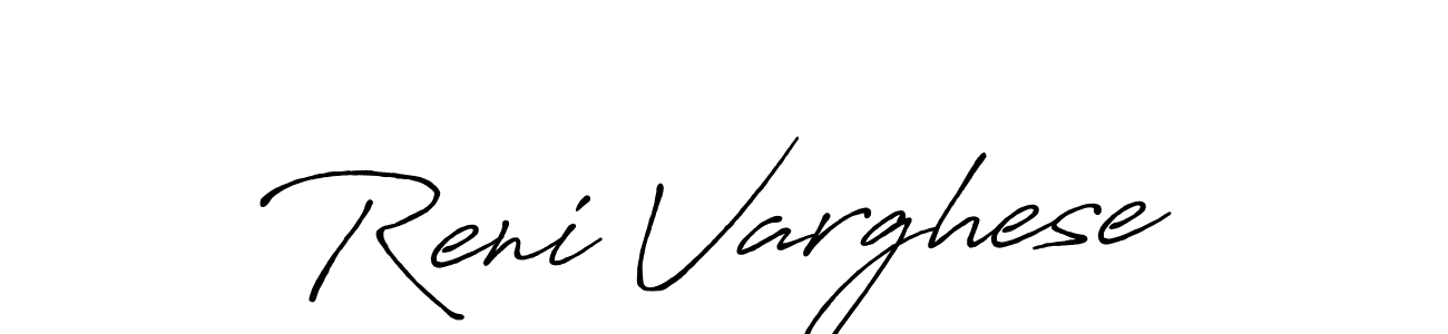 Make a beautiful signature design for name Reni Varghese. With this signature (Antro_Vectra_Bolder) style, you can create a handwritten signature for free. Reni Varghese signature style 7 images and pictures png