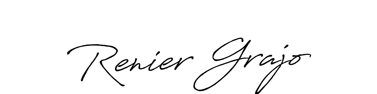 How to Draw Renier Grajo signature style? Antro_Vectra_Bolder is a latest design signature styles for name Renier Grajo. Renier Grajo signature style 7 images and pictures png