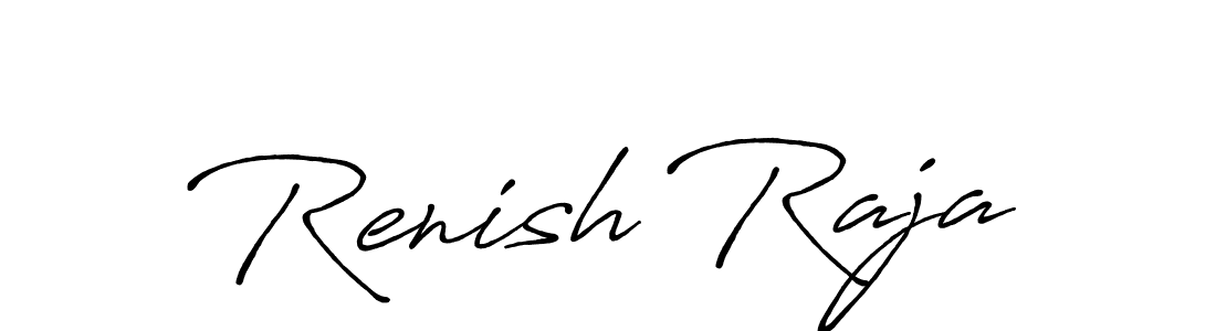 How to make Renish Raja name signature. Use Antro_Vectra_Bolder style for creating short signs online. This is the latest handwritten sign. Renish Raja signature style 7 images and pictures png