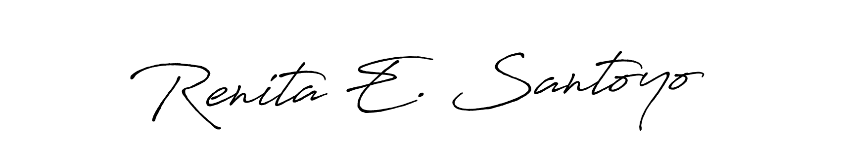 How to Draw Renita E. Santoyo signature style? Antro_Vectra_Bolder is a latest design signature styles for name Renita E. Santoyo. Renita E. Santoyo signature style 7 images and pictures png