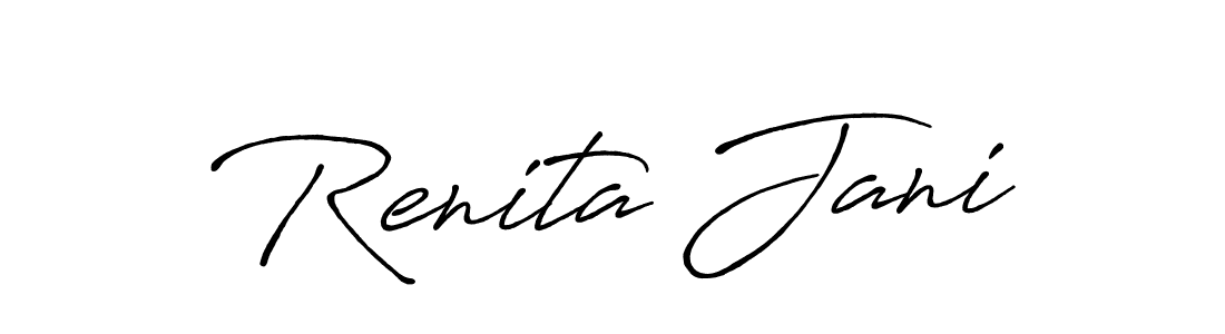 How to make Renita Jani signature? Antro_Vectra_Bolder is a professional autograph style. Create handwritten signature for Renita Jani name. Renita Jani signature style 7 images and pictures png