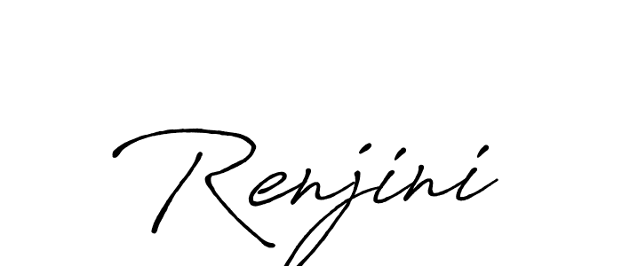 How to make Renjini signature? Antro_Vectra_Bolder is a professional autograph style. Create handwritten signature for Renjini name. Renjini signature style 7 images and pictures png