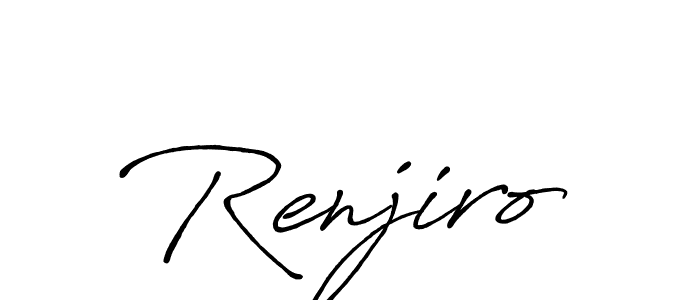 if you are searching for the best signature style for your name Renjiro. so please give up your signature search. here we have designed multiple signature styles  using Antro_Vectra_Bolder. Renjiro signature style 7 images and pictures png