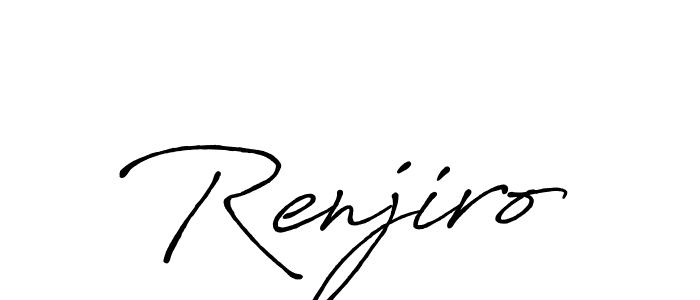 You should practise on your own different ways (Antro_Vectra_Bolder) to write your name (Renjiro) in signature. don't let someone else do it for you. Renjiro signature style 7 images and pictures png