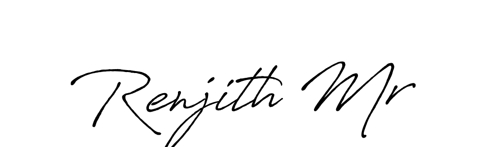 Use a signature maker to create a handwritten signature online. With this signature software, you can design (Antro_Vectra_Bolder) your own signature for name Renjith Mr. Renjith Mr signature style 7 images and pictures png