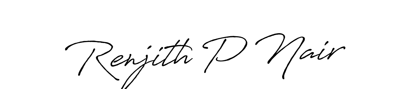 Renjith P Nair stylish signature style. Best Handwritten Sign (Antro_Vectra_Bolder) for my name. Handwritten Signature Collection Ideas for my name Renjith P Nair. Renjith P Nair signature style 7 images and pictures png