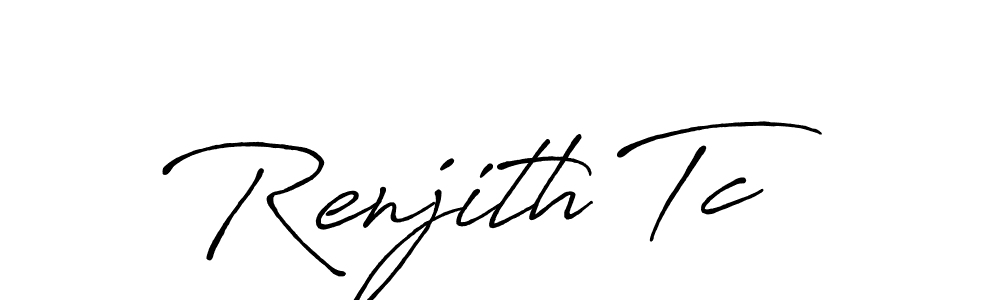 How to make Renjith Tc signature? Antro_Vectra_Bolder is a professional autograph style. Create handwritten signature for Renjith Tc name. Renjith Tc signature style 7 images and pictures png