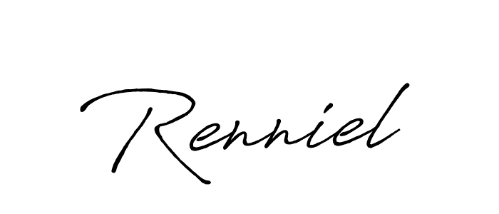 See photos of Renniel official signature by Spectra . Check more albums & portfolios. Read reviews & check more about Antro_Vectra_Bolder font. Renniel signature style 7 images and pictures png