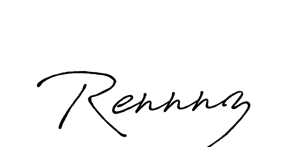 Use a signature maker to create a handwritten signature online. With this signature software, you can design (Antro_Vectra_Bolder) your own signature for name Rennnz. Rennnz signature style 7 images and pictures png