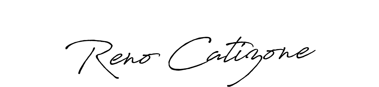 Make a beautiful signature design for name Reno Catizone. With this signature (Antro_Vectra_Bolder) style, you can create a handwritten signature for free. Reno Catizone signature style 7 images and pictures png