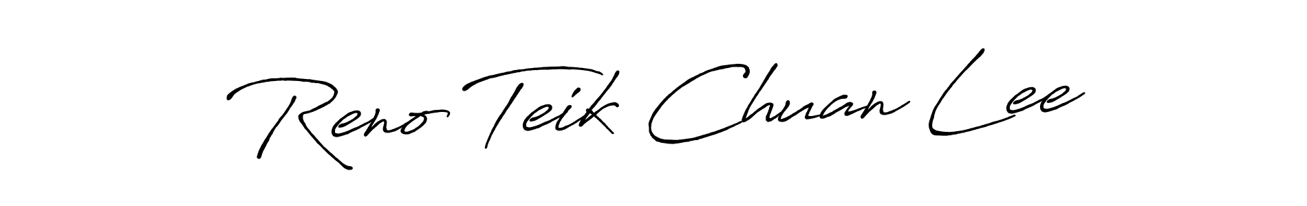 Create a beautiful signature design for name Reno Teik Chuan Lee. With this signature (Antro_Vectra_Bolder) fonts, you can make a handwritten signature for free. Reno Teik Chuan Lee signature style 7 images and pictures png