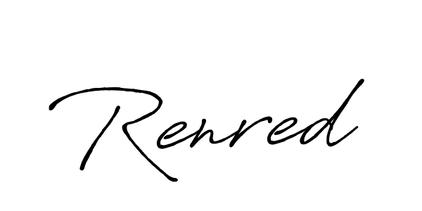 if you are searching for the best signature style for your name Renred. so please give up your signature search. here we have designed multiple signature styles  using Antro_Vectra_Bolder. Renred signature style 7 images and pictures png