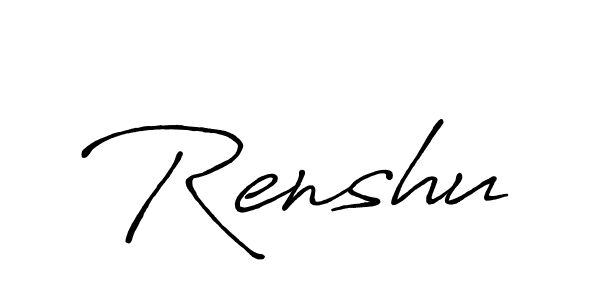 How to make Renshu name signature. Use Antro_Vectra_Bolder style for creating short signs online. This is the latest handwritten sign. Renshu signature style 7 images and pictures png
