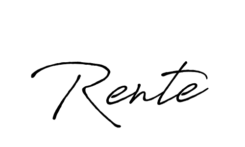 Best and Professional Signature Style for Rente. Antro_Vectra_Bolder Best Signature Style Collection. Rente signature style 7 images and pictures png
