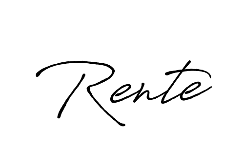 Design your own signature with our free online signature maker. With this signature software, you can create a handwritten (Antro_Vectra_Bolder) signature for name Rente. Rente signature style 7 images and pictures png