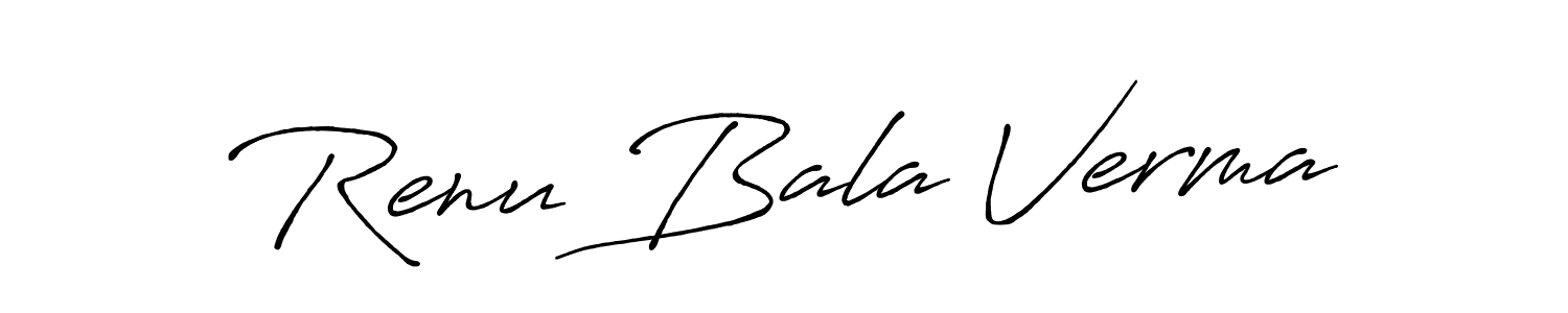 Also You can easily find your signature by using the search form. We will create Renu Bala Verma name handwritten signature images for you free of cost using Antro_Vectra_Bolder sign style. Renu Bala Verma signature style 7 images and pictures png