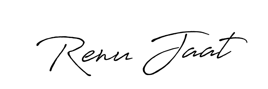 Renu Jaat stylish signature style. Best Handwritten Sign (Antro_Vectra_Bolder) for my name. Handwritten Signature Collection Ideas for my name Renu Jaat. Renu Jaat signature style 7 images and pictures png