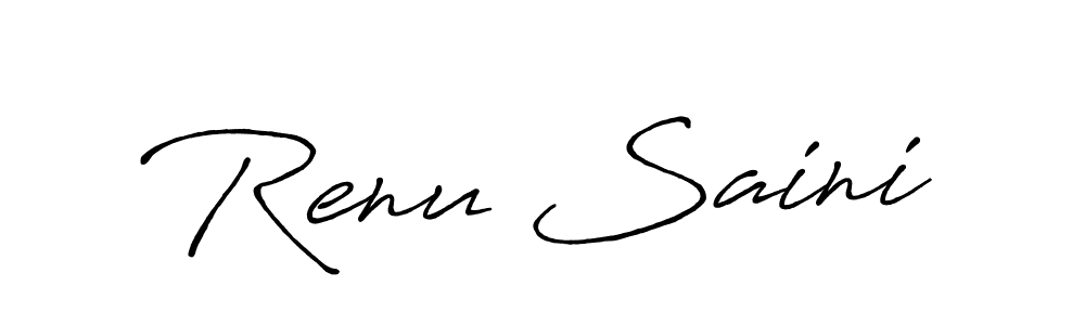Make a beautiful signature design for name Renu Saini. Use this online signature maker to create a handwritten signature for free. Renu Saini signature style 7 images and pictures png