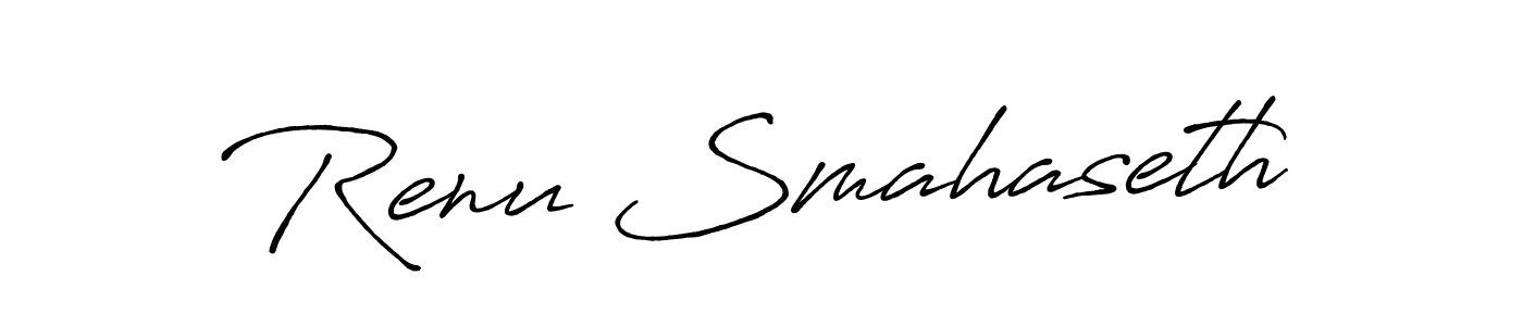 Renu Smahaseth stylish signature style. Best Handwritten Sign (Antro_Vectra_Bolder) for my name. Handwritten Signature Collection Ideas for my name Renu Smahaseth. Renu Smahaseth signature style 7 images and pictures png