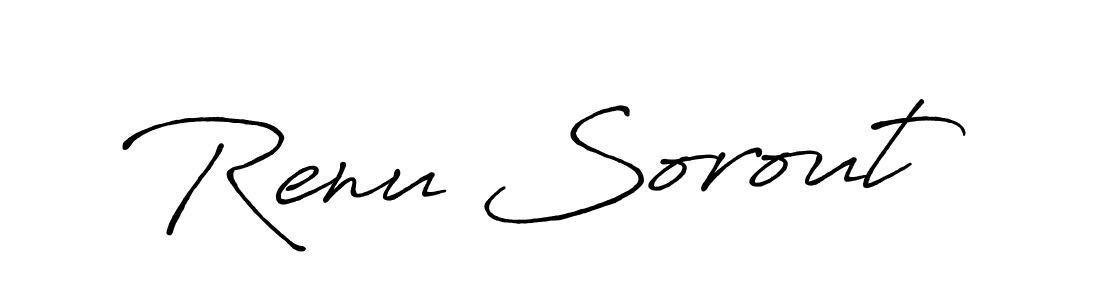 The best way (Antro_Vectra_Bolder) to make a short signature is to pick only two or three words in your name. The name Renu Sorout include a total of six letters. For converting this name. Renu Sorout signature style 7 images and pictures png