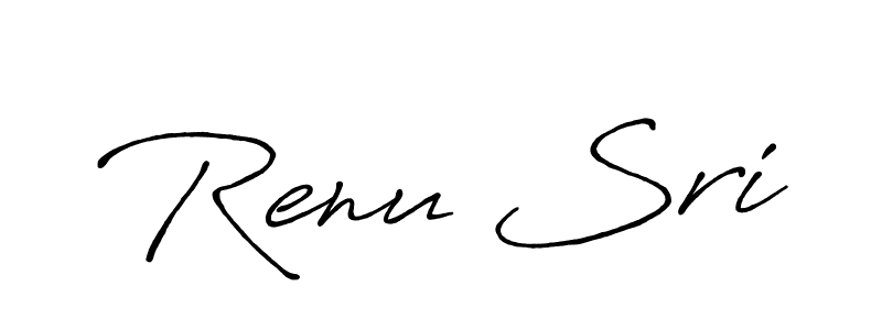 How to make Renu Sri signature? Antro_Vectra_Bolder is a professional autograph style. Create handwritten signature for Renu Sri name. Renu Sri signature style 7 images and pictures png