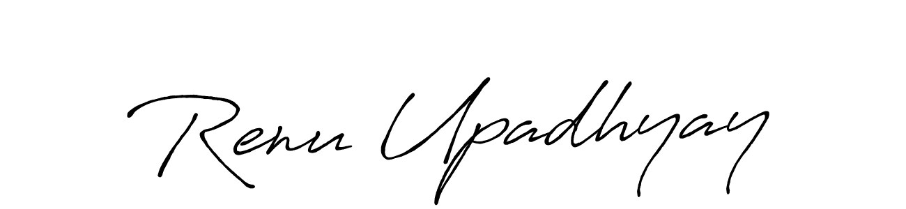 Renu Upadhyay stylish signature style. Best Handwritten Sign (Antro_Vectra_Bolder) for my name. Handwritten Signature Collection Ideas for my name Renu Upadhyay. Renu Upadhyay signature style 7 images and pictures png
