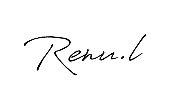 Create a beautiful signature design for name Renu.l. With this signature (Antro_Vectra_Bolder) fonts, you can make a handwritten signature for free. Renu.l signature style 7 images and pictures png