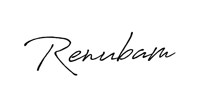 Design your own signature with our free online signature maker. With this signature software, you can create a handwritten (Antro_Vectra_Bolder) signature for name Renubam. Renubam signature style 7 images and pictures png