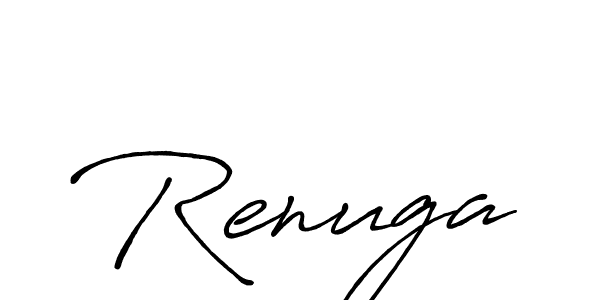 if you are searching for the best signature style for your name Renuga. so please give up your signature search. here we have designed multiple signature styles  using Antro_Vectra_Bolder. Renuga signature style 7 images and pictures png